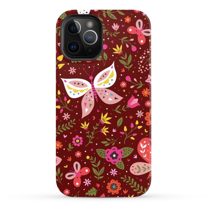 iPhone 12 Pro Max StrongFit Butterflies Dancing In Wine by ArtsCase