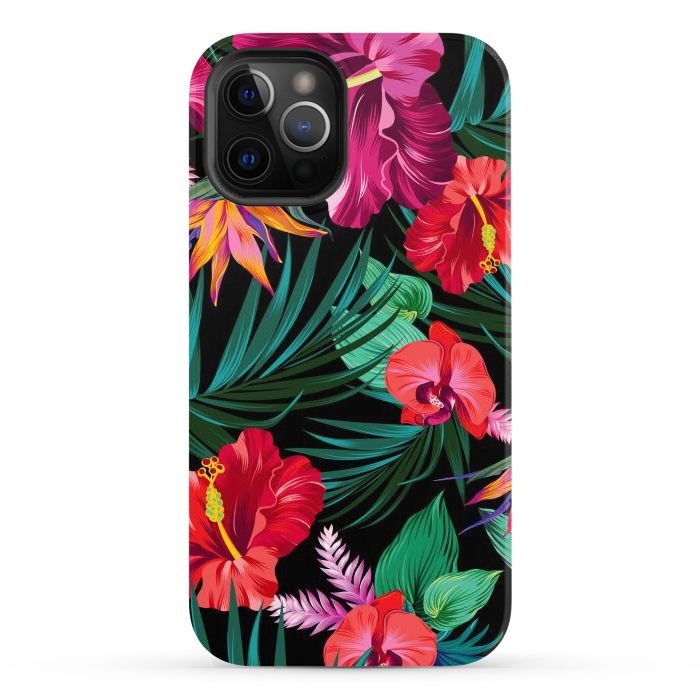 iPhone 12 Pro Max StrongFit Exotic Flowers by ArtsCase