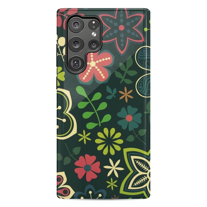 Galaxy S22 Ultra StrongFit Seamless Flowers and Birds by ArtsCase