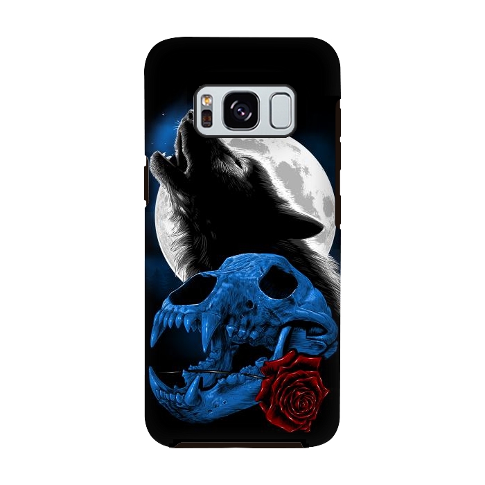 Galaxy S8 StrongFit Wolf howling under the moon by Alberto