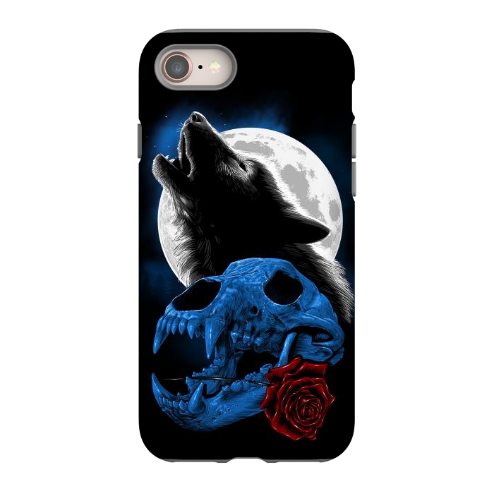iPhone 8 StrongFit Wolf howling under the moon by Alberto