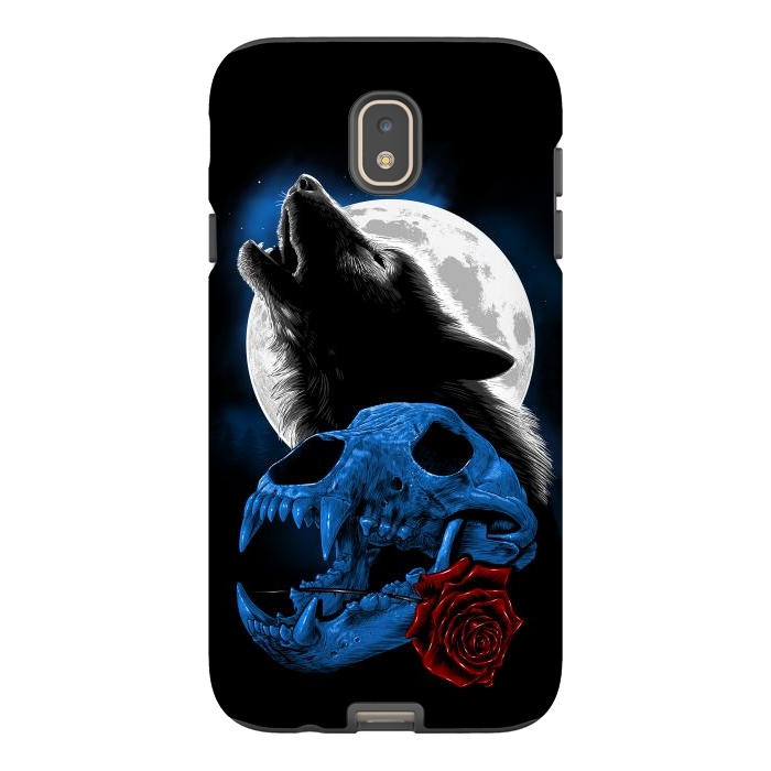 Galaxy J7 StrongFit Wolf howling under the moon by Alberto