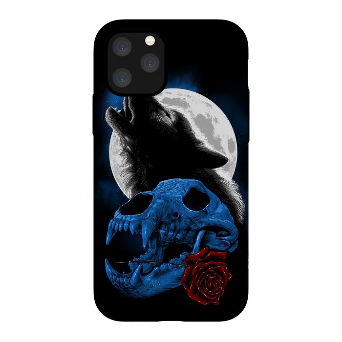 iPhone 11 Pro StrongFit Wolf howling under the moon by Alberto