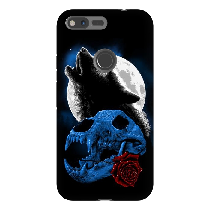 Pixel XL StrongFit Wolf howling under the moon by Alberto