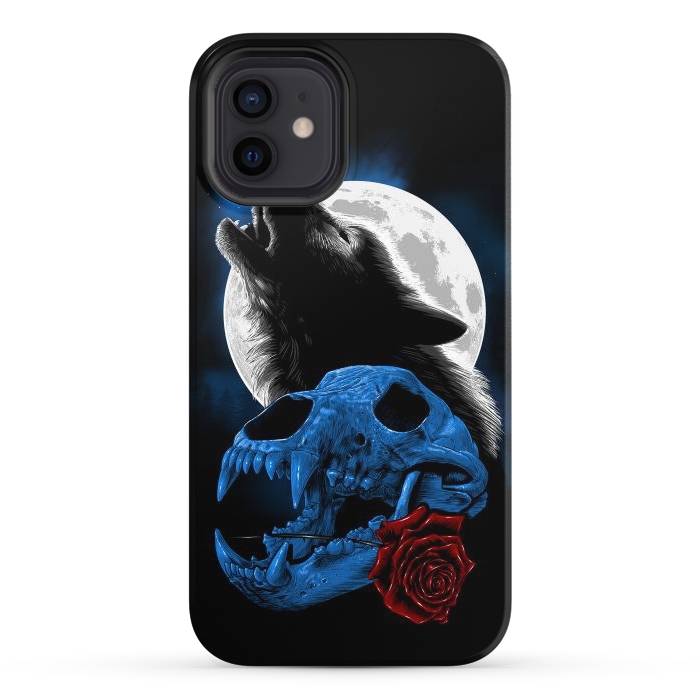 iPhone 12 StrongFit Wolf howling under the moon by Alberto