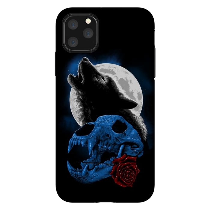iPhone 11 Pro Max StrongFit Wolf howling under the moon by Alberto