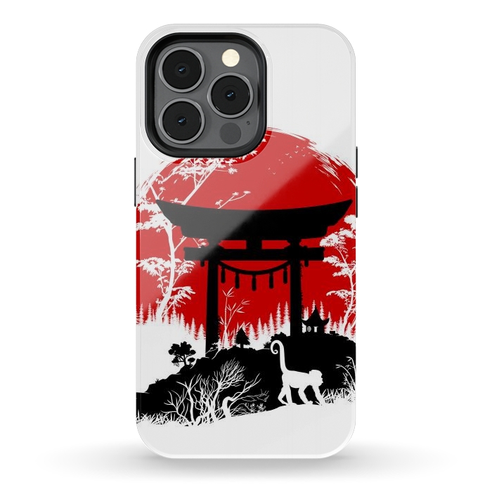 iPhone 13 pro StrongFit Japanese torii under the sun by Alberto