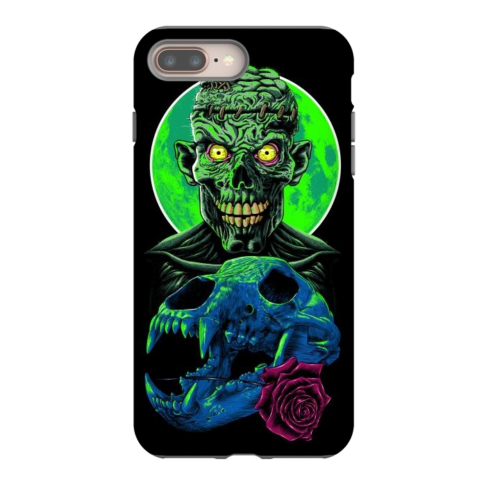 iPhone 7 plus StrongFit Skull and flower zombie by Alberto