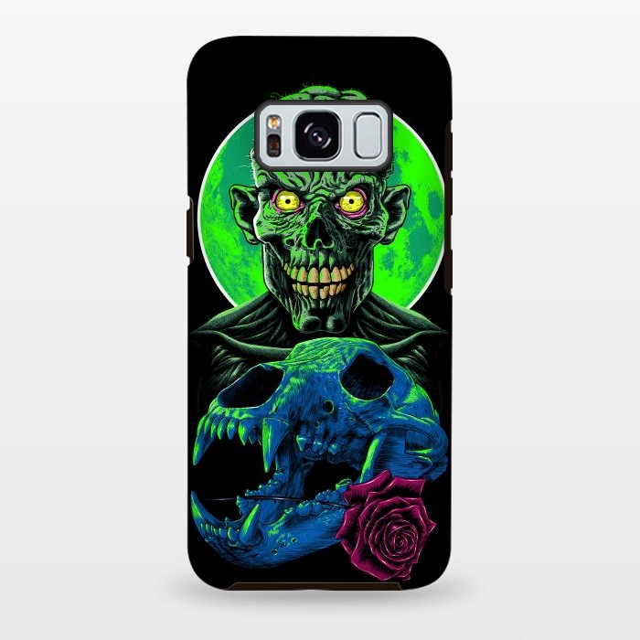 Galaxy S8 plus StrongFit Skull and flower zombie by Alberto