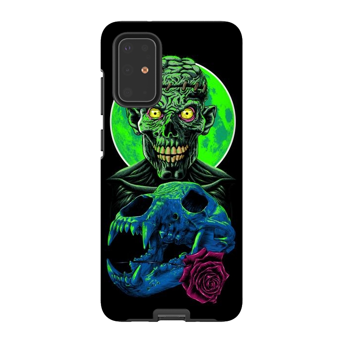 Galaxy S20 Plus StrongFit Skull and flower zombie by Alberto