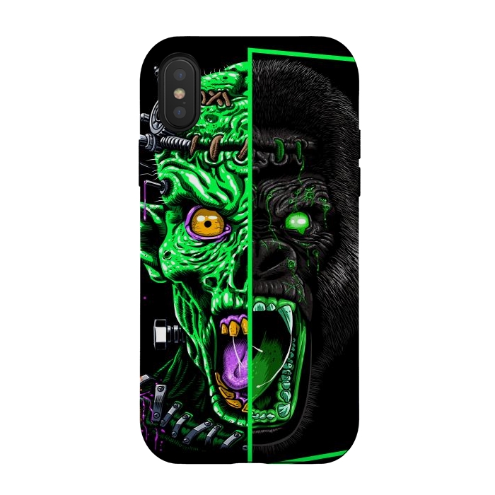 iPhone Xs / X StrongFit Zombie vs Gorilla by Alberto