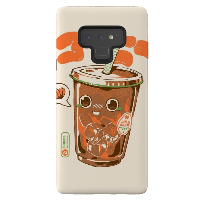 Galaxy Note 9 StrongFit Cute Cold Brew Coffee  by Ilustrata