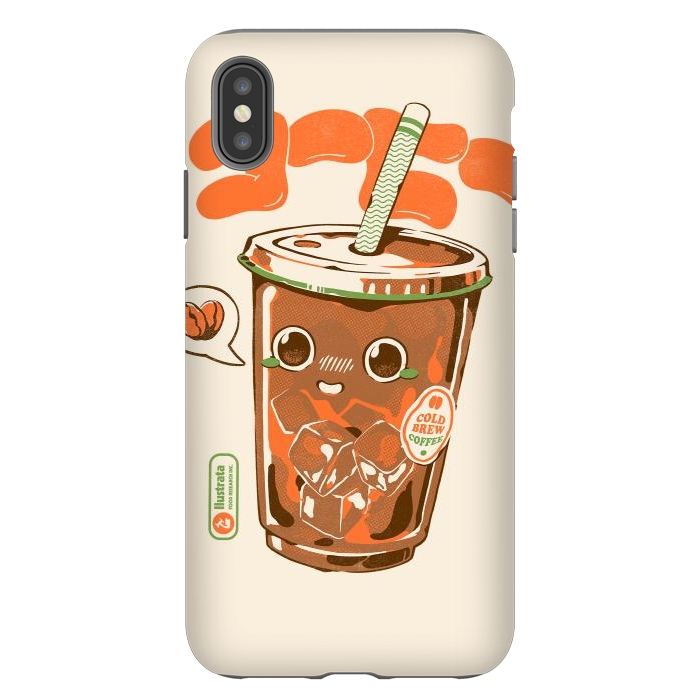 iPhone Xs Max StrongFit Cute Cold Brew Coffee  by Ilustrata