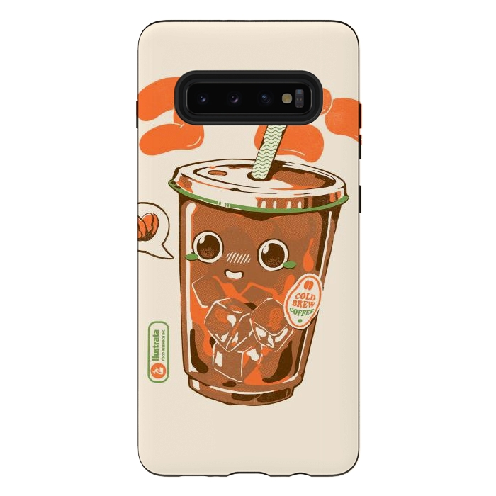Galaxy S10 plus StrongFit Cute Cold Brew Coffee  by Ilustrata