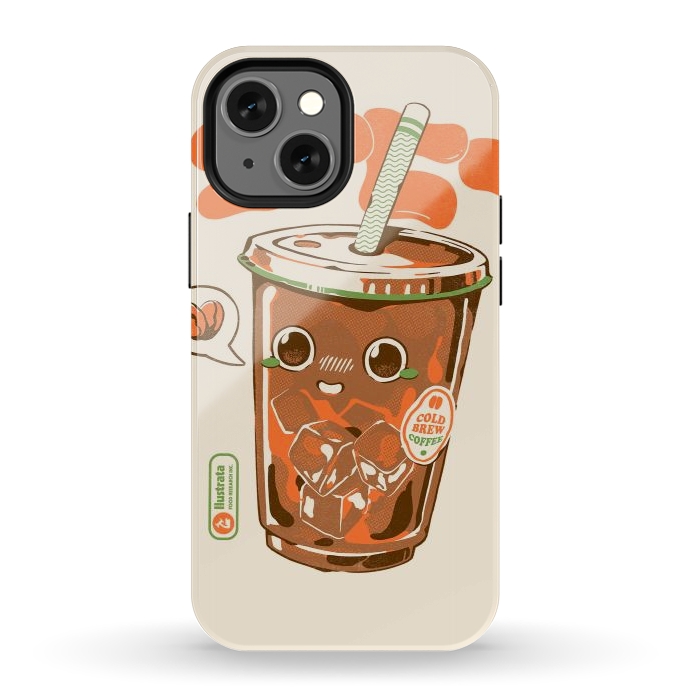 iPhone 12 mini StrongFit Cute Cold Brew Coffee  by Ilustrata