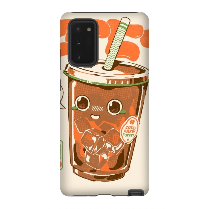 Galaxy Note 20 StrongFit Cute Cold Brew Coffee  by Ilustrata