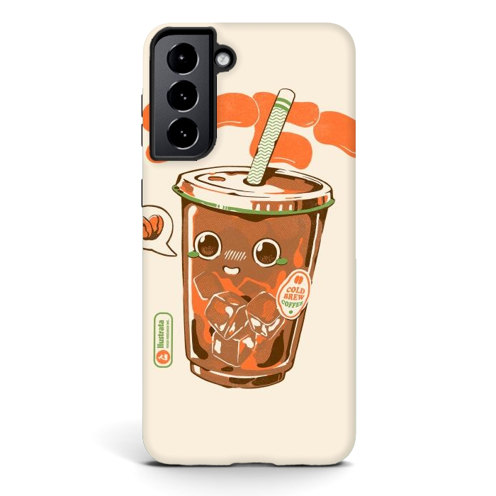 Galaxy S21 StrongFit Cute Cold Brew Coffee  by Ilustrata