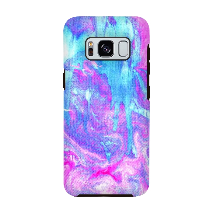 Galaxy S8 StrongFit Melting Marble in Pink & Turquoise by Tangerine-Tane