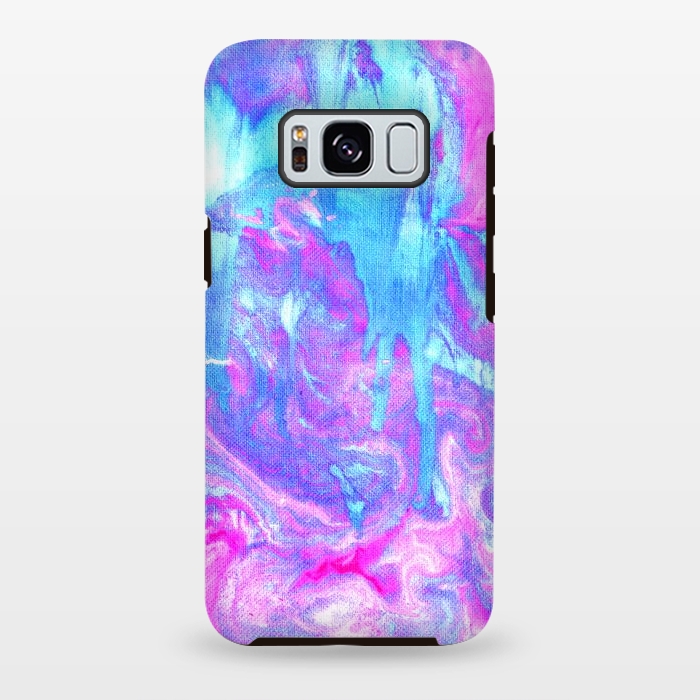 Galaxy S8 plus StrongFit Melting Marble in Pink & Turquoise by Tangerine-Tane
