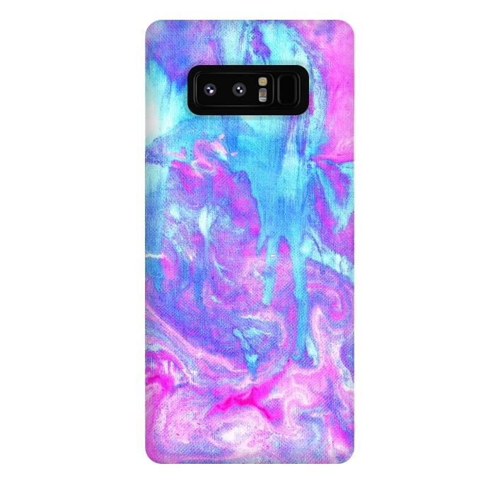 Galaxy Note 8 StrongFit Melting Marble in Pink & Turquoise by Tangerine-Tane