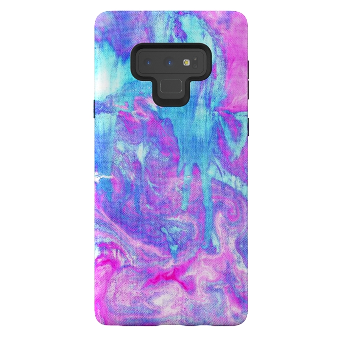 Galaxy Note 9 StrongFit Melting Marble in Pink & Turquoise by Tangerine-Tane