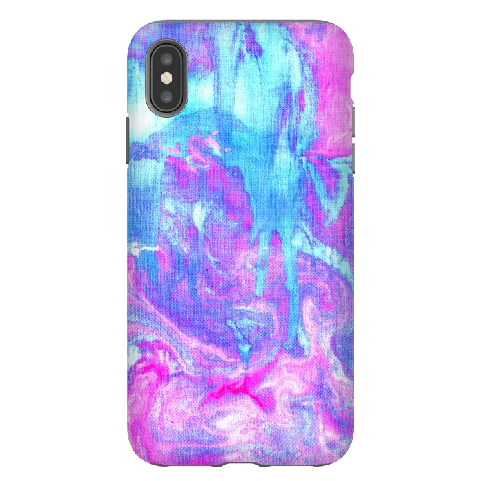 iPhone Xs Max StrongFit Melting Marble in Pink & Turquoise by Tangerine-Tane