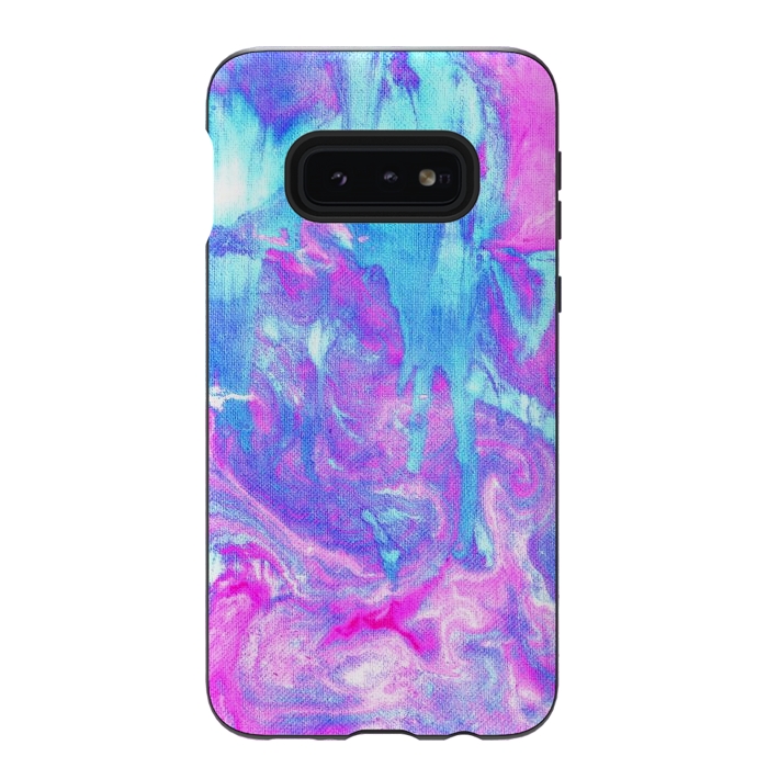 Galaxy S10e StrongFit Melting Marble in Pink & Turquoise by Tangerine-Tane