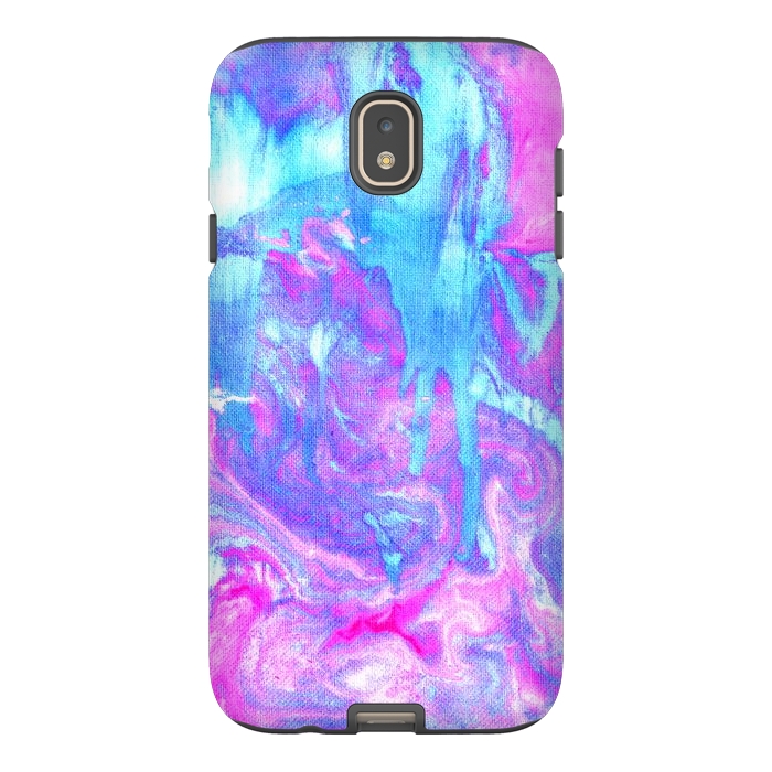 Galaxy J7 StrongFit Melting Marble in Pink & Turquoise by Tangerine-Tane