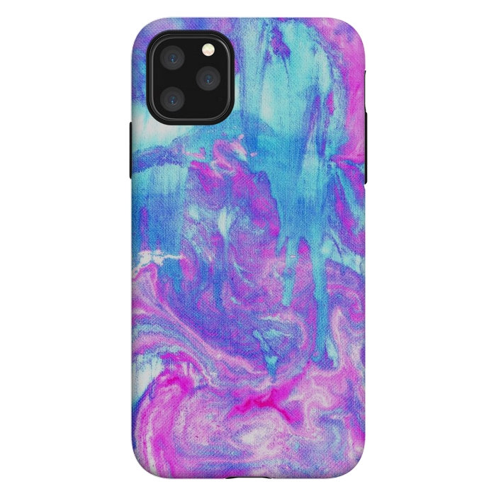 iPhone 11 Pro Max StrongFit Melting Marble in Pink & Turquoise by Tangerine-Tane