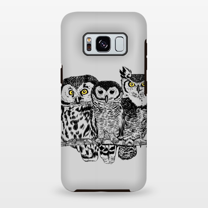 Galaxy S8 plus StrongFit Three owls by Alberto