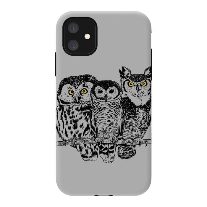 iPhone 11 StrongFit Three owls by Alberto