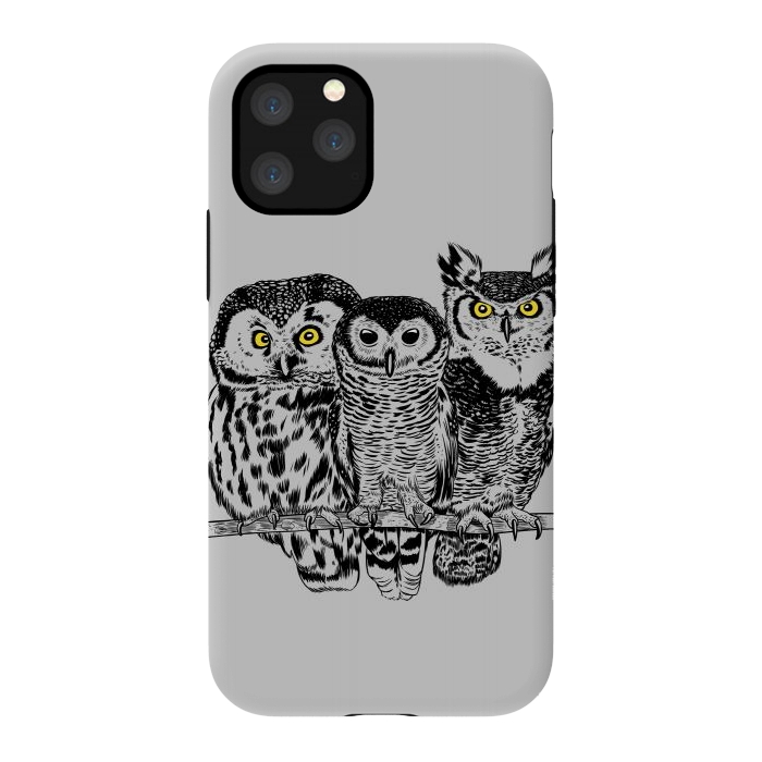 iPhone 11 Pro StrongFit Three owls by Alberto