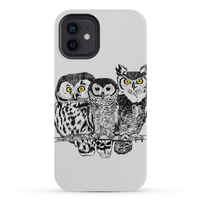 iPhone 12 StrongFit Three owls by Alberto