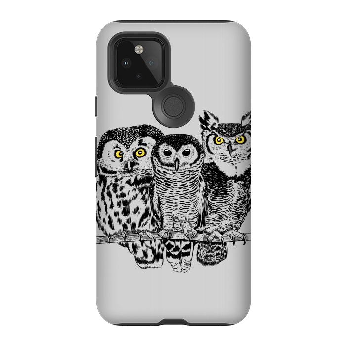 Pixel 5 StrongFit Three owls by Alberto