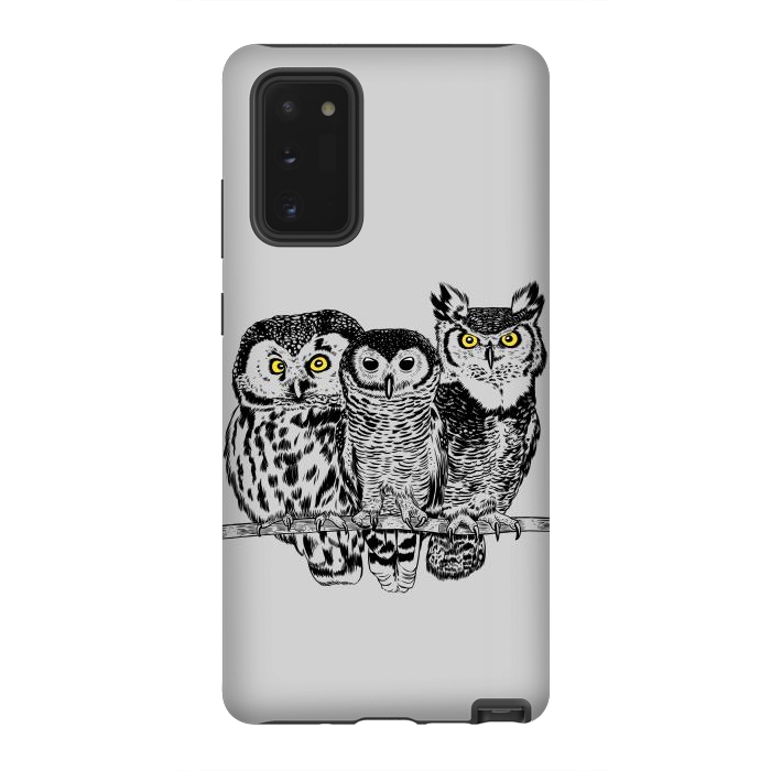 Galaxy Note 20 StrongFit Three owls by Alberto