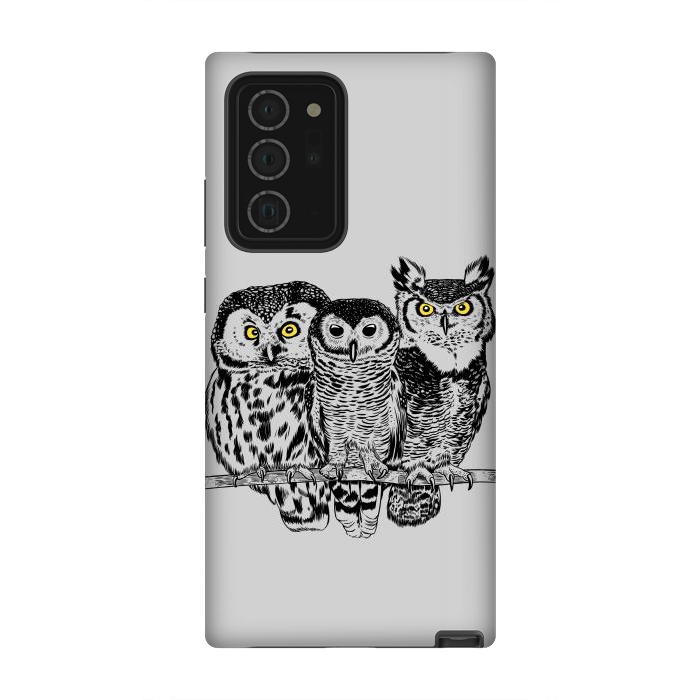 Galaxy Note 20 Ultra StrongFit Three owls by Alberto
