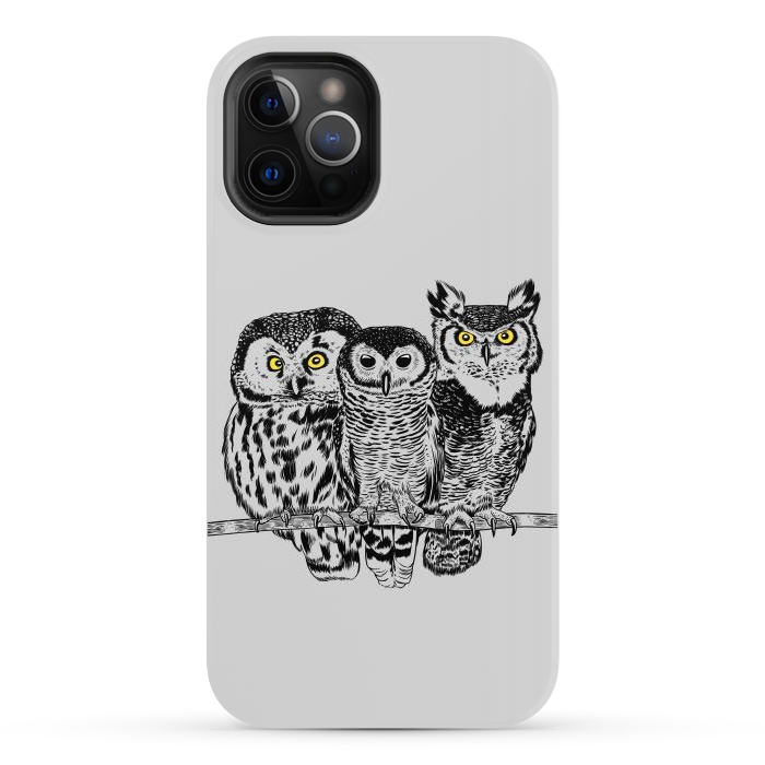 iPhone 12 Pro Max StrongFit Three owls by Alberto