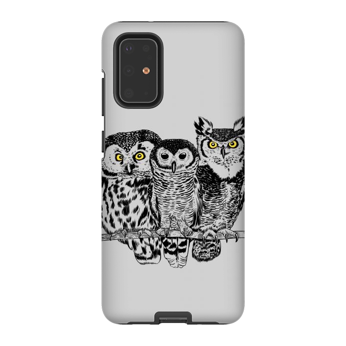 Galaxy S20 Plus StrongFit Three owls by Alberto