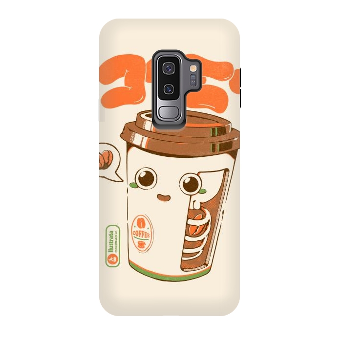 Galaxy S9 plus StrongFit Cute Coffee x-Ray by Ilustrata