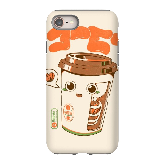 iPhone 8 StrongFit Cute Coffee x-Ray by Ilustrata