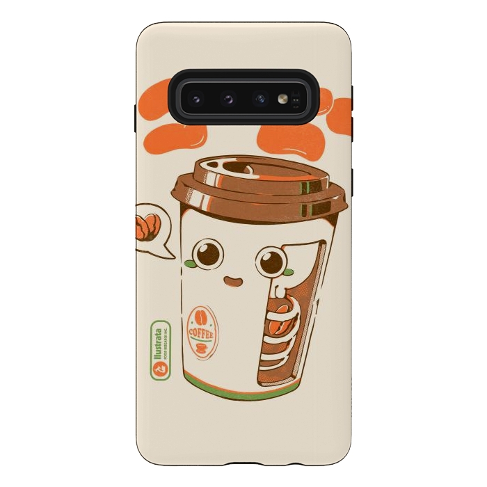 Galaxy S10 StrongFit Cute Coffee x-Ray by Ilustrata