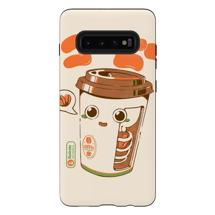 Galaxy S10 plus StrongFit Cute Coffee x-Ray by Ilustrata