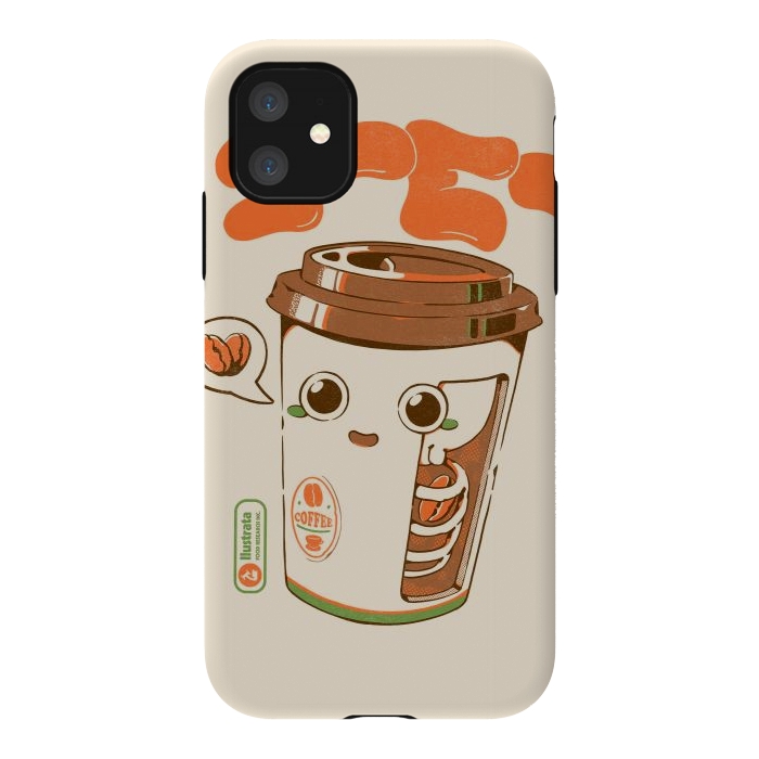 iPhone 11 StrongFit Cute Coffee x-Ray by Ilustrata