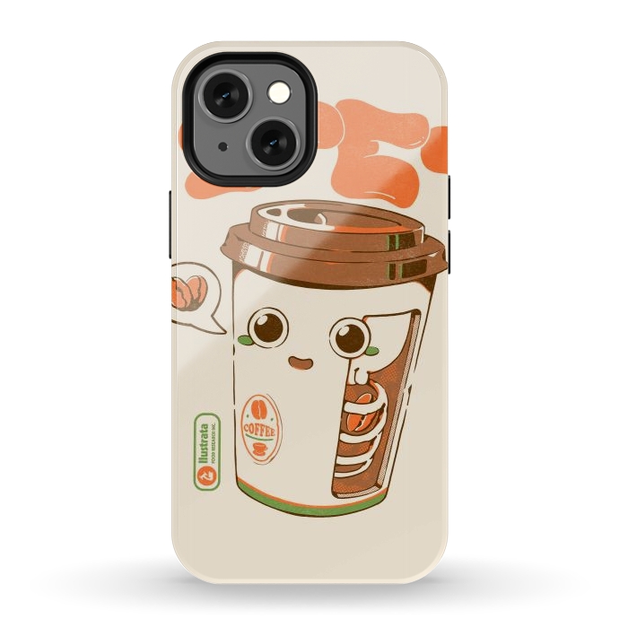iPhone 12 mini StrongFit Cute Coffee x-Ray by Ilustrata
