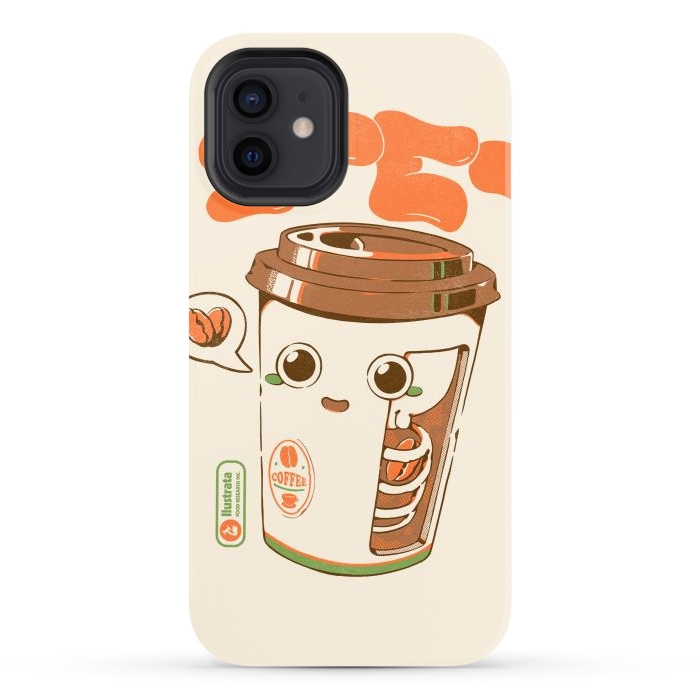 iPhone 12 StrongFit Cute Coffee x-Ray by Ilustrata