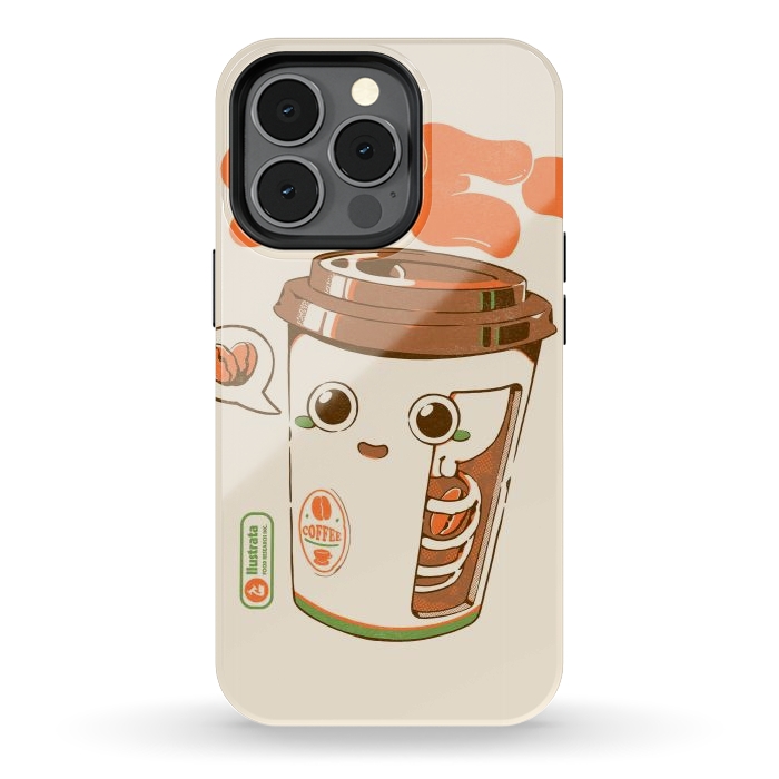 iPhone 13 pro StrongFit Cute Coffee x-Ray by Ilustrata