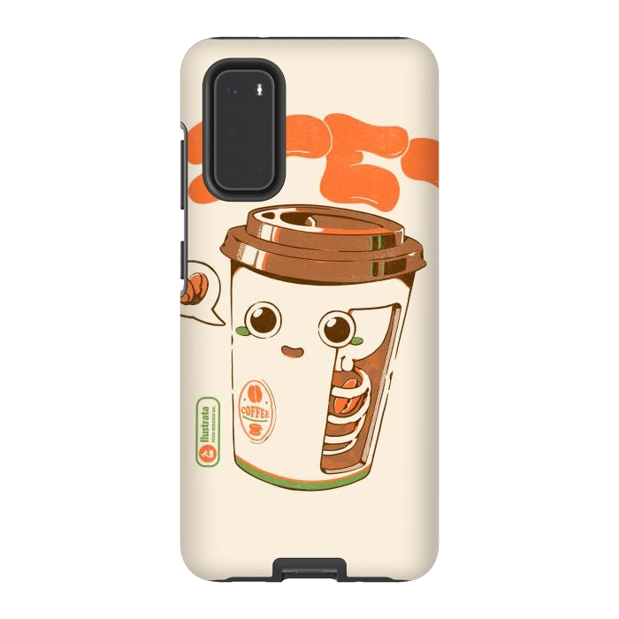 Galaxy S20 StrongFit Cute Coffee x-Ray by Ilustrata