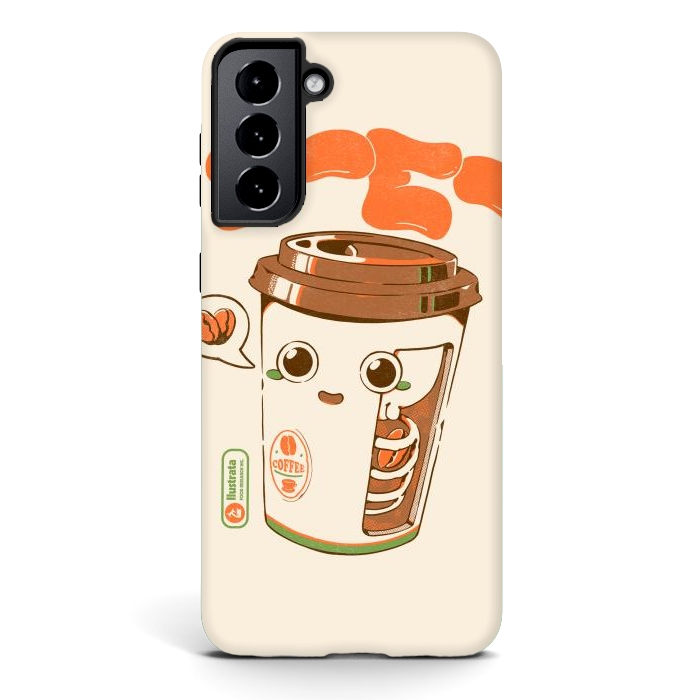 Galaxy S21 plus StrongFit Cute Coffee x-Ray by Ilustrata