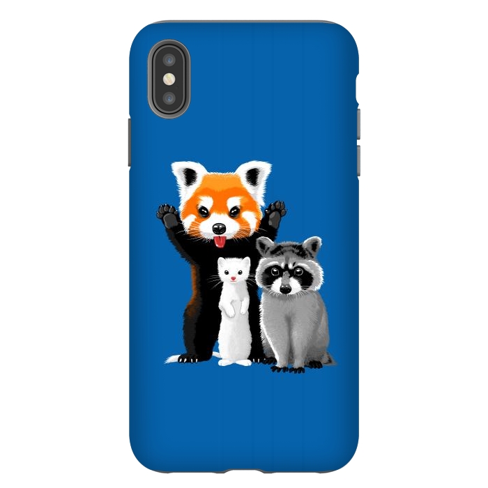 iPhone Xs Max StrongFit Raccoon, ferret and red panda by Alberto