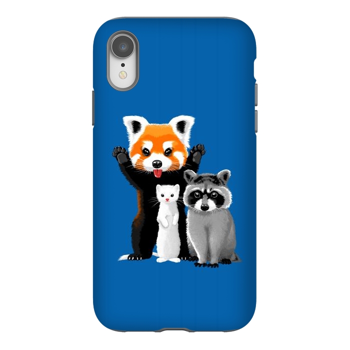 iPhone Xr StrongFit Raccoon, ferret and red panda by Alberto